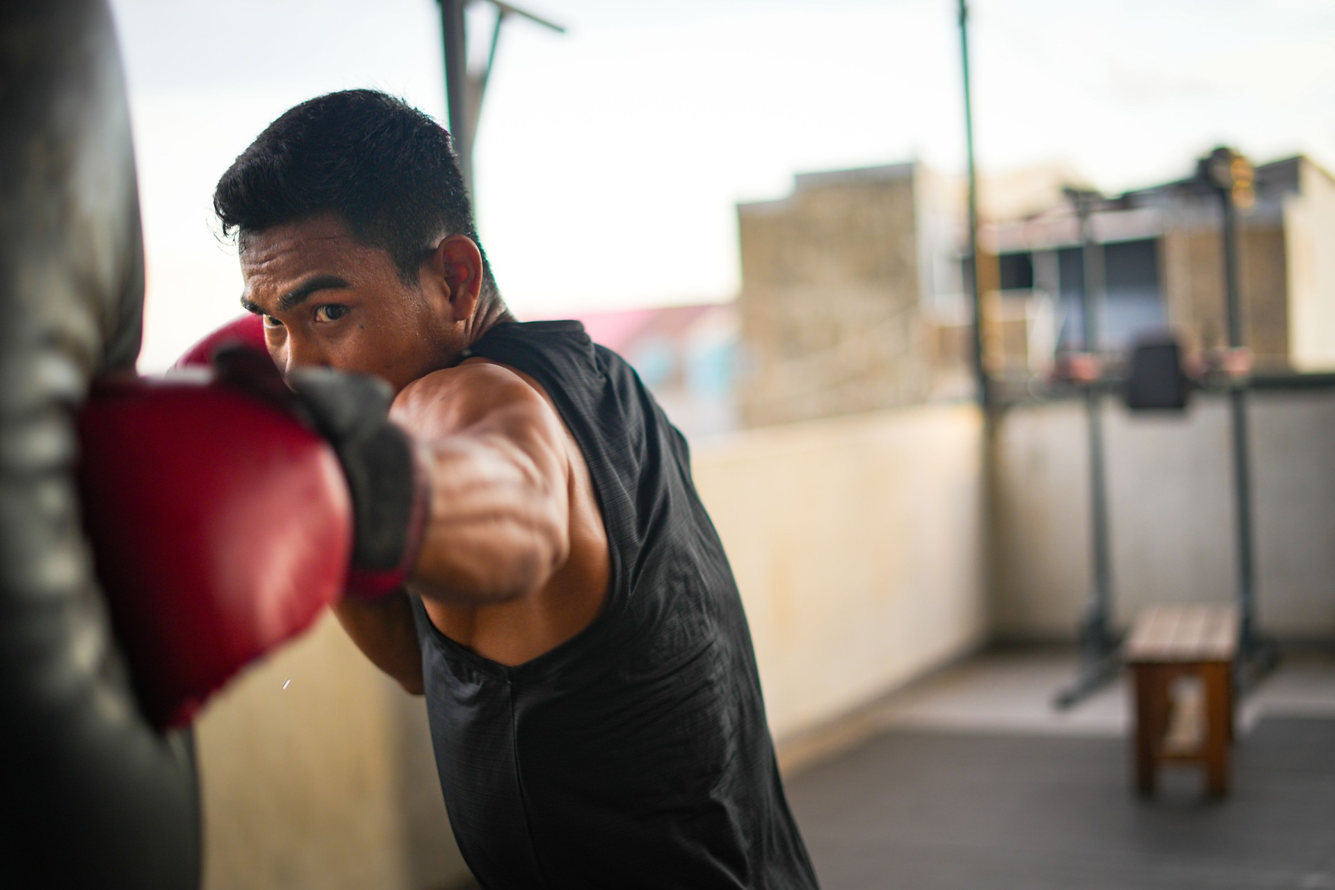Porträt eines jungen Boxsportlers